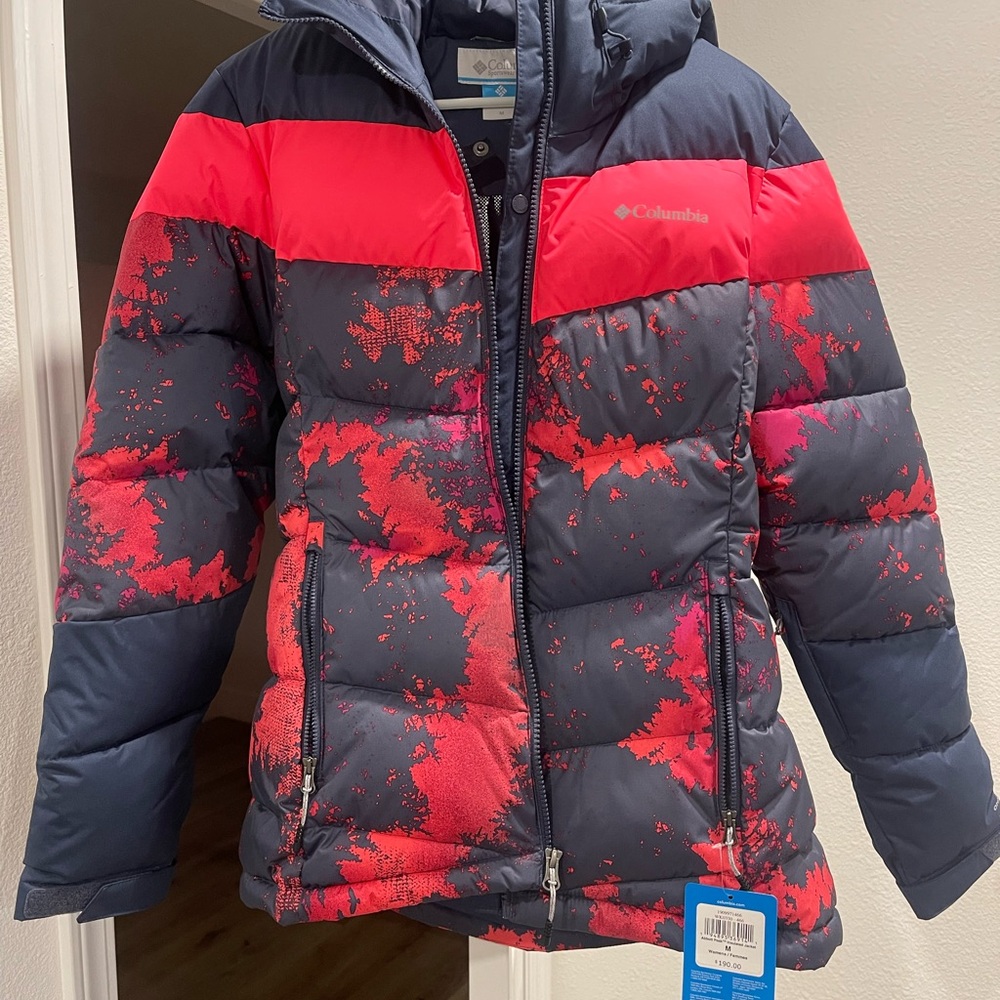 Columbia Red and Navy Puffer Jacket